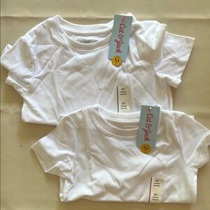 Cat & Jack White Short Sleeve Tees
